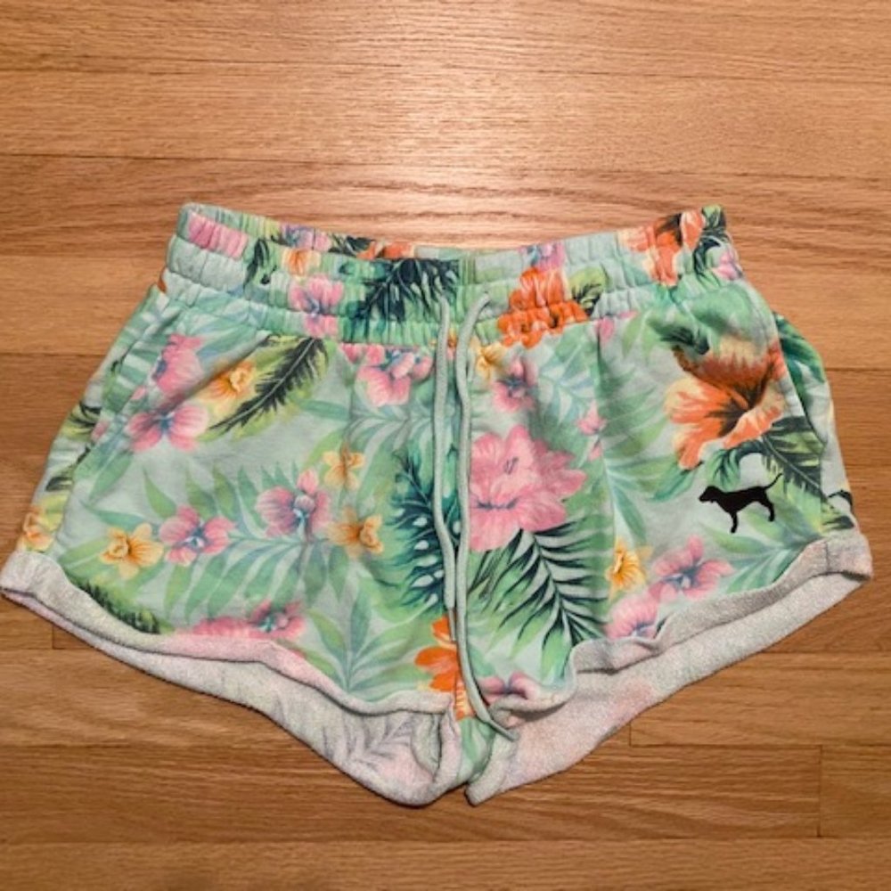 PINK Tropical Print Shorts